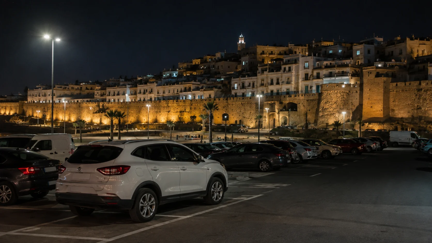 driving in Tangier at night