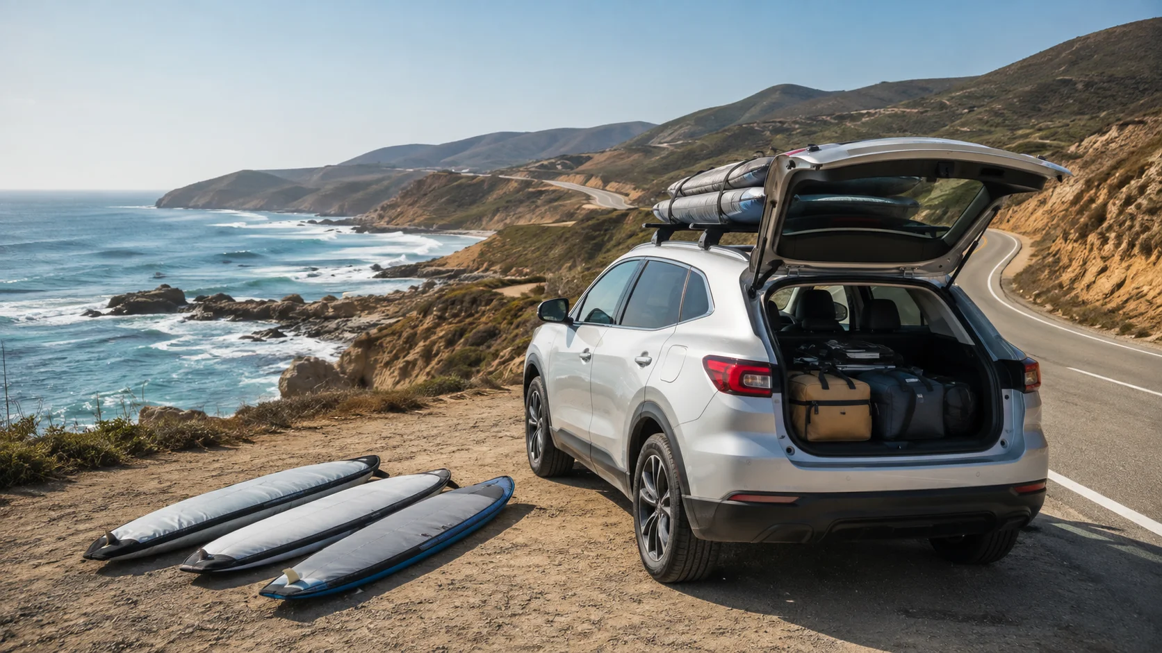 noleggio auto Tangier per tavole da surf